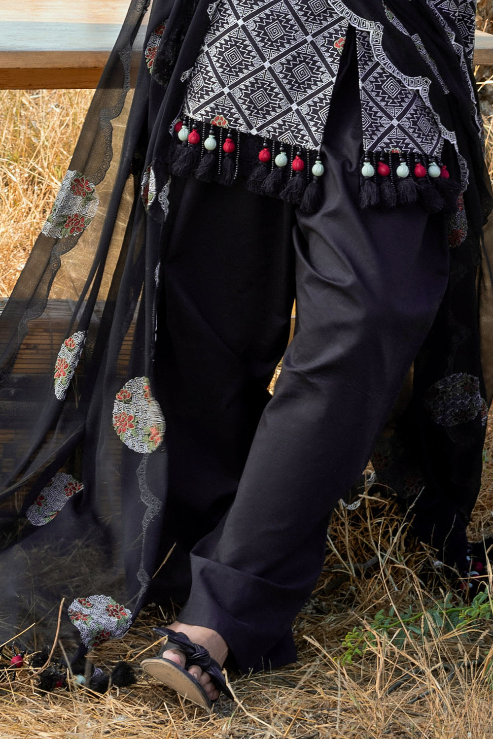 3 Piece Embroidered Swiss Voile Suit with Embroidered Chiffon Dupatta LSV-62003