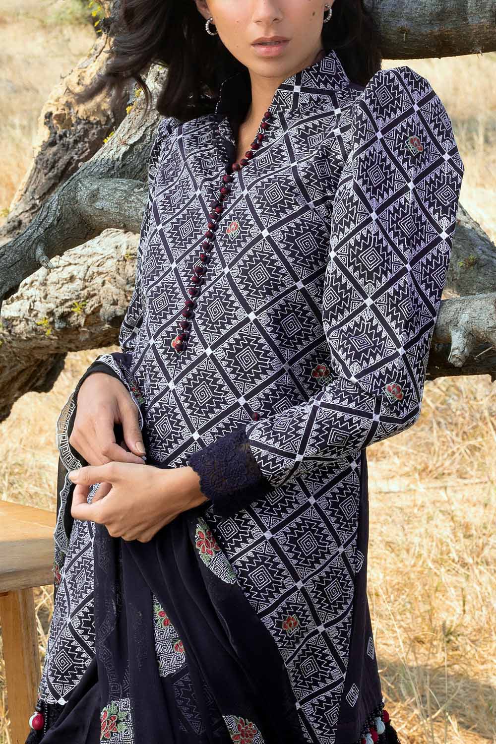 3 Piece Embroidered Swiss Voile Suit.
